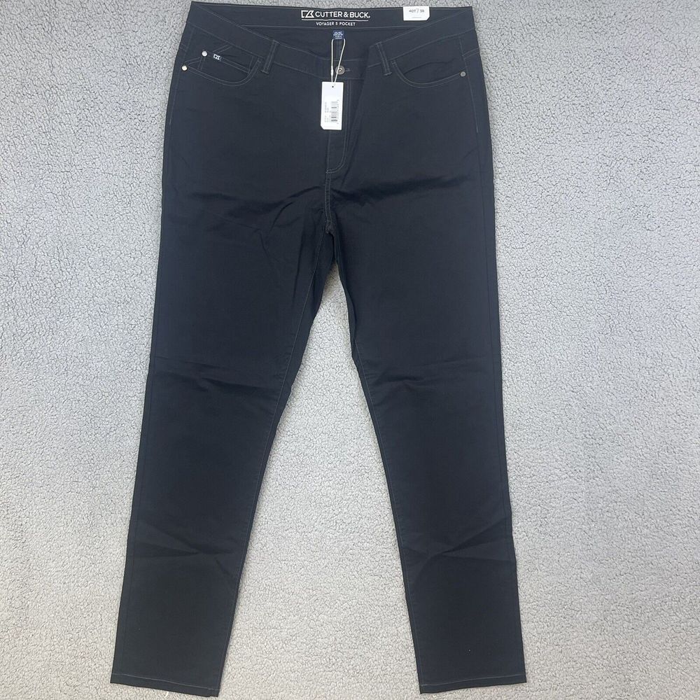 Cutter & Buck Mens Big & Tall 5‎ Pocket Black Jean Denim  SZ:40T/38 NWT BCB00015